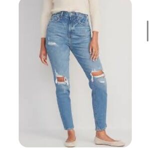 Old Navy High Rise Blue Distressed Jeans